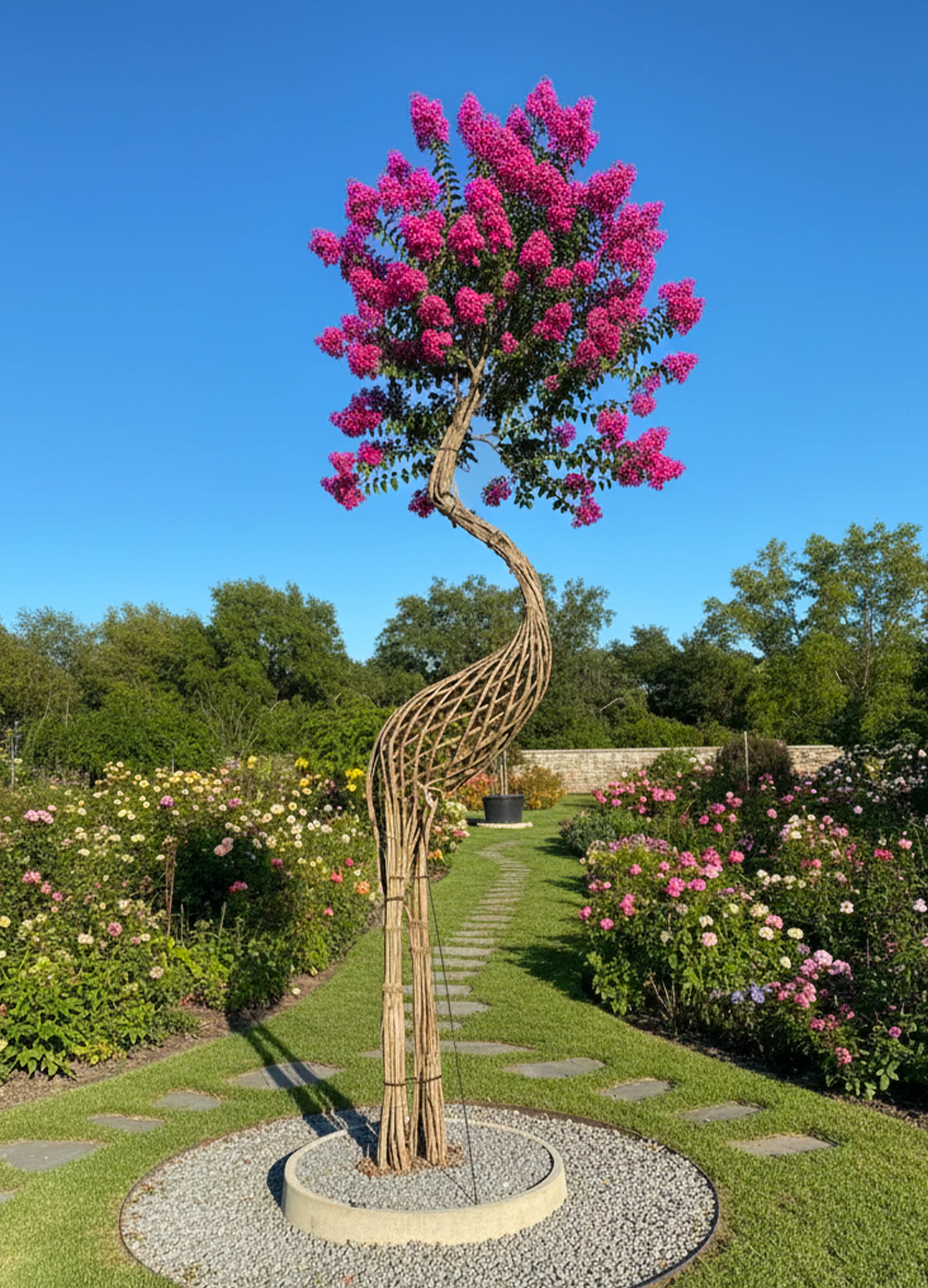 Lilas des Indes tressé Grue