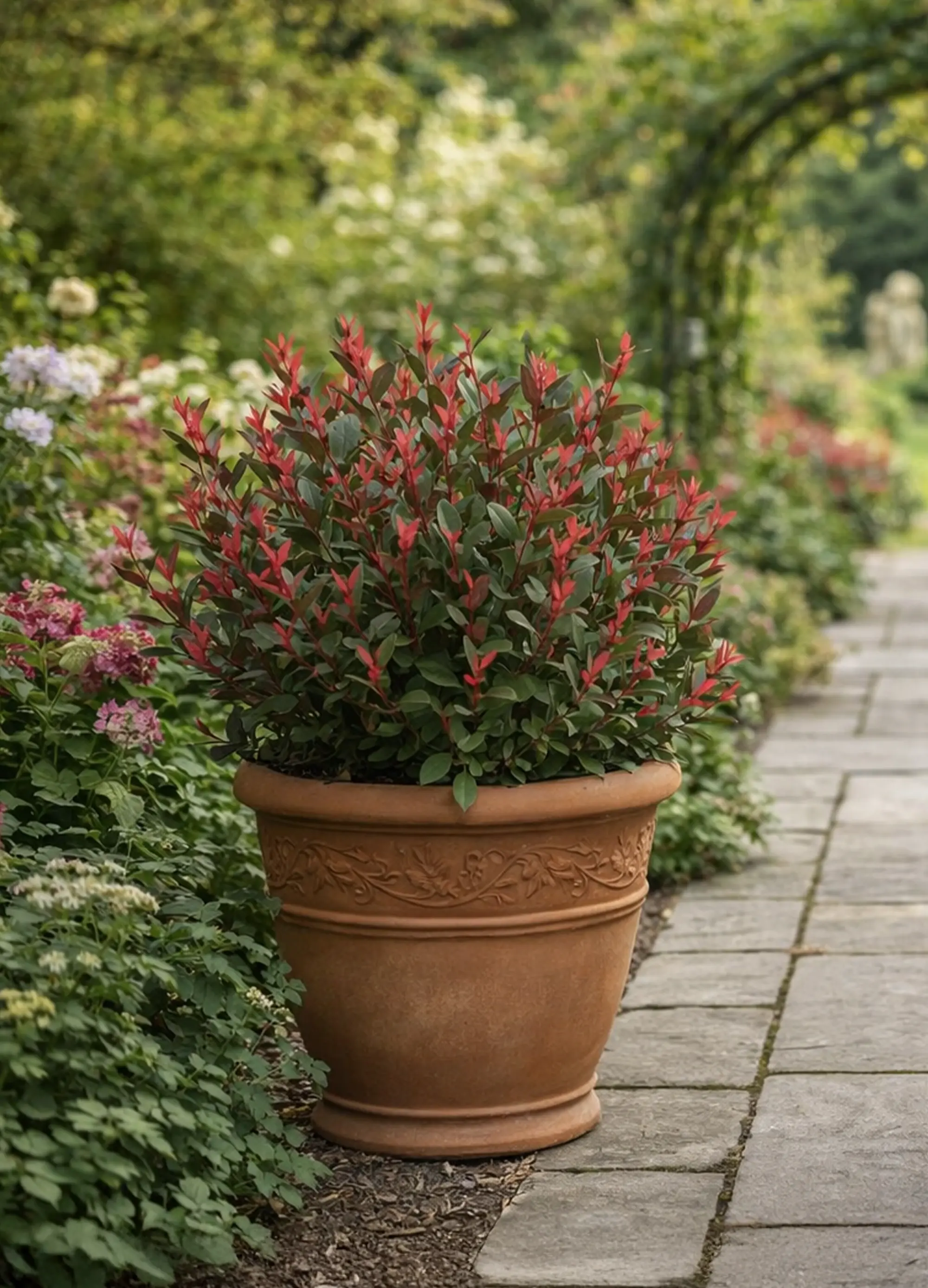Photinia Fraseri ‘Carré Rouge’ en boule - Image 2